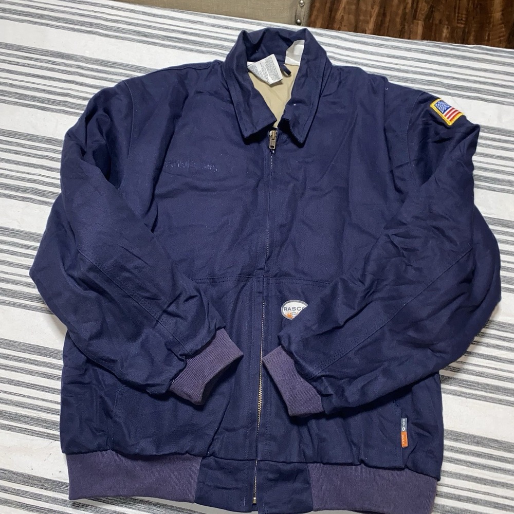 Rasco FR Flame Resistant Navy Full Zip Jacket XL Men's Workwear